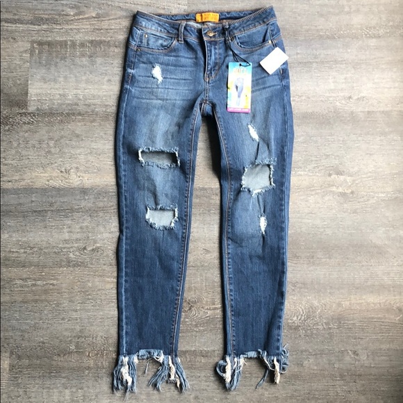 Wax Jean Denim - NEW Wax Jean Butt Lifting Distressed Jeans